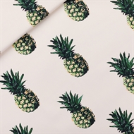 Afbeelding van Pineapples - M - Katoen Canvas Gabardine Twill - Papyrus Crème